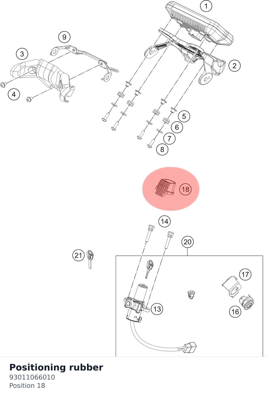 Diagram preview: Positioning rubber (93011066010)