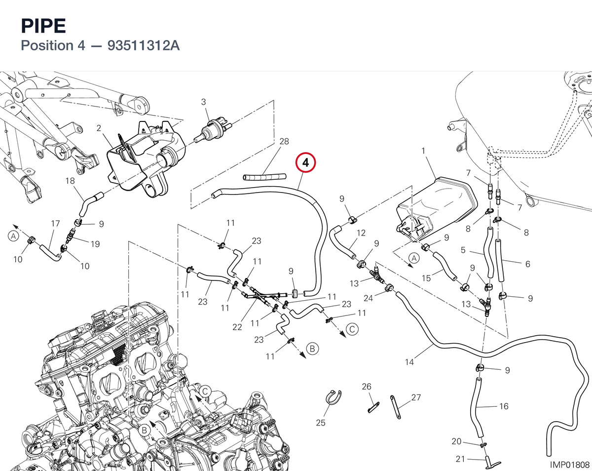 PIPE 93511312A diagram position