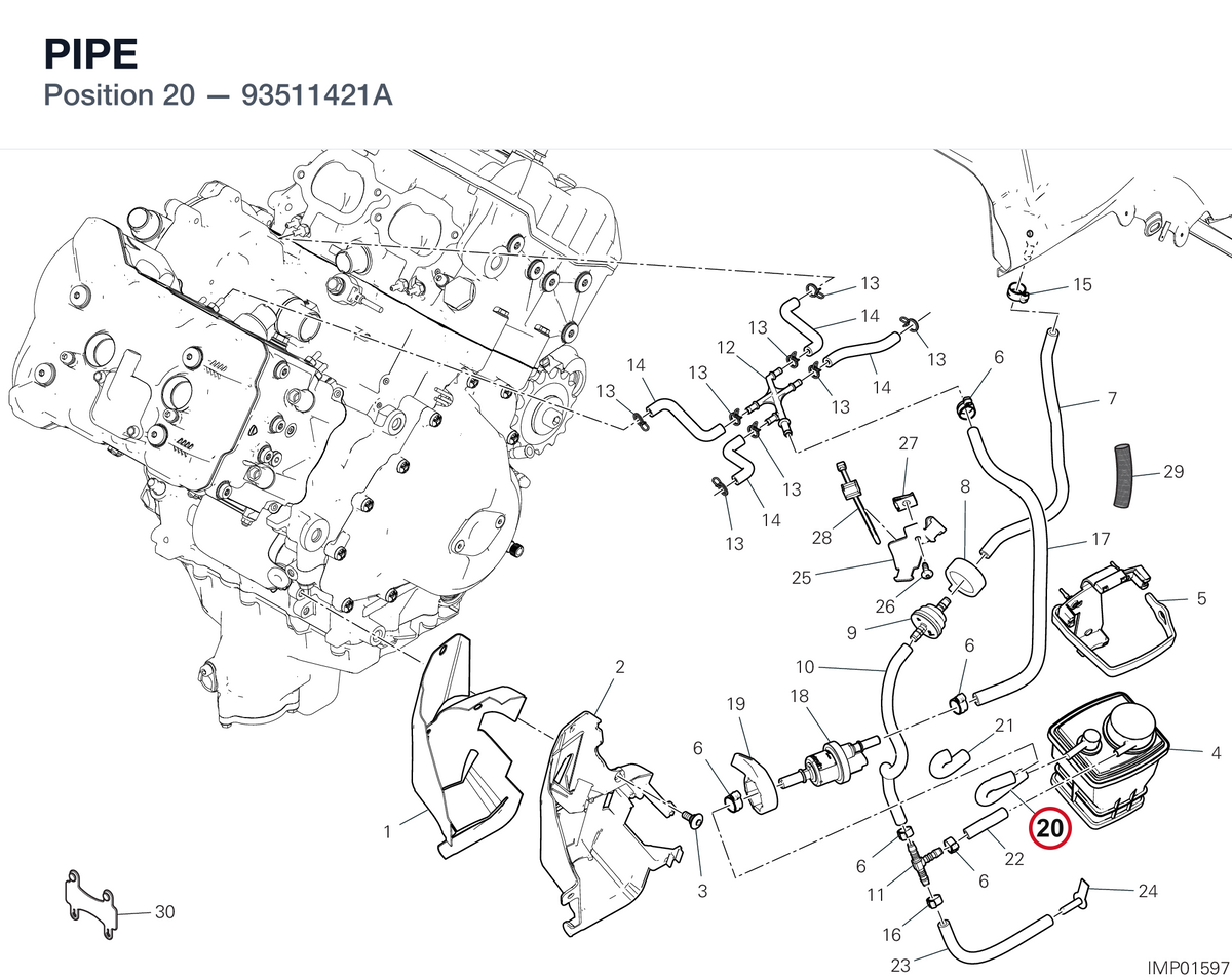 PIPE 93511421A diagram position