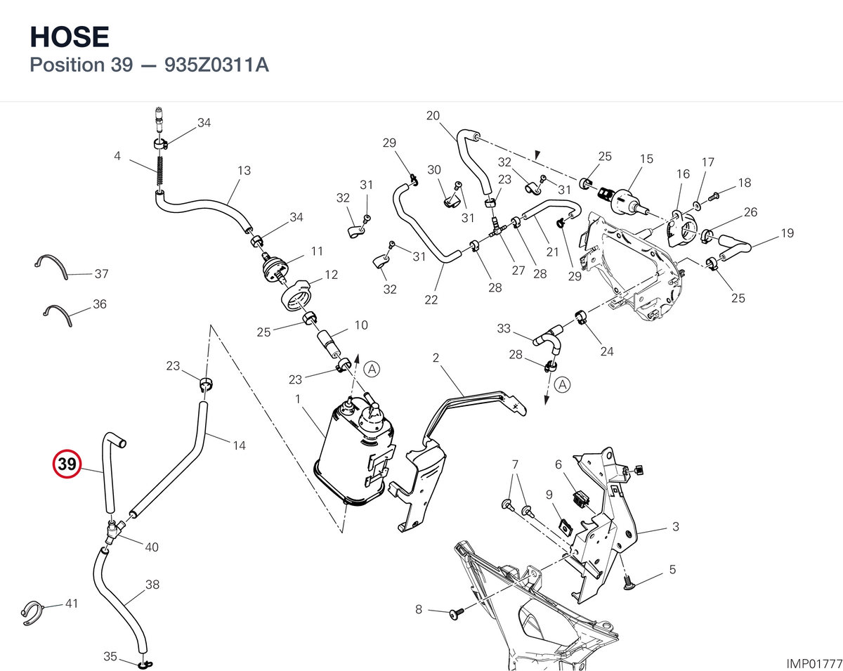 HOSE 935Z0311A diagram position