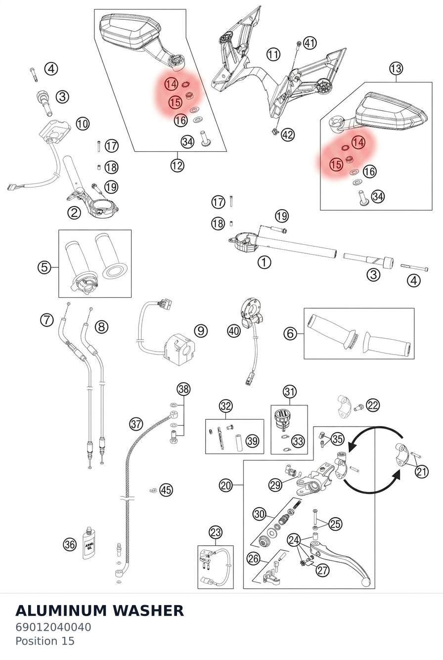 Diagram preview: ALUMINUM WASHER (69012040040)