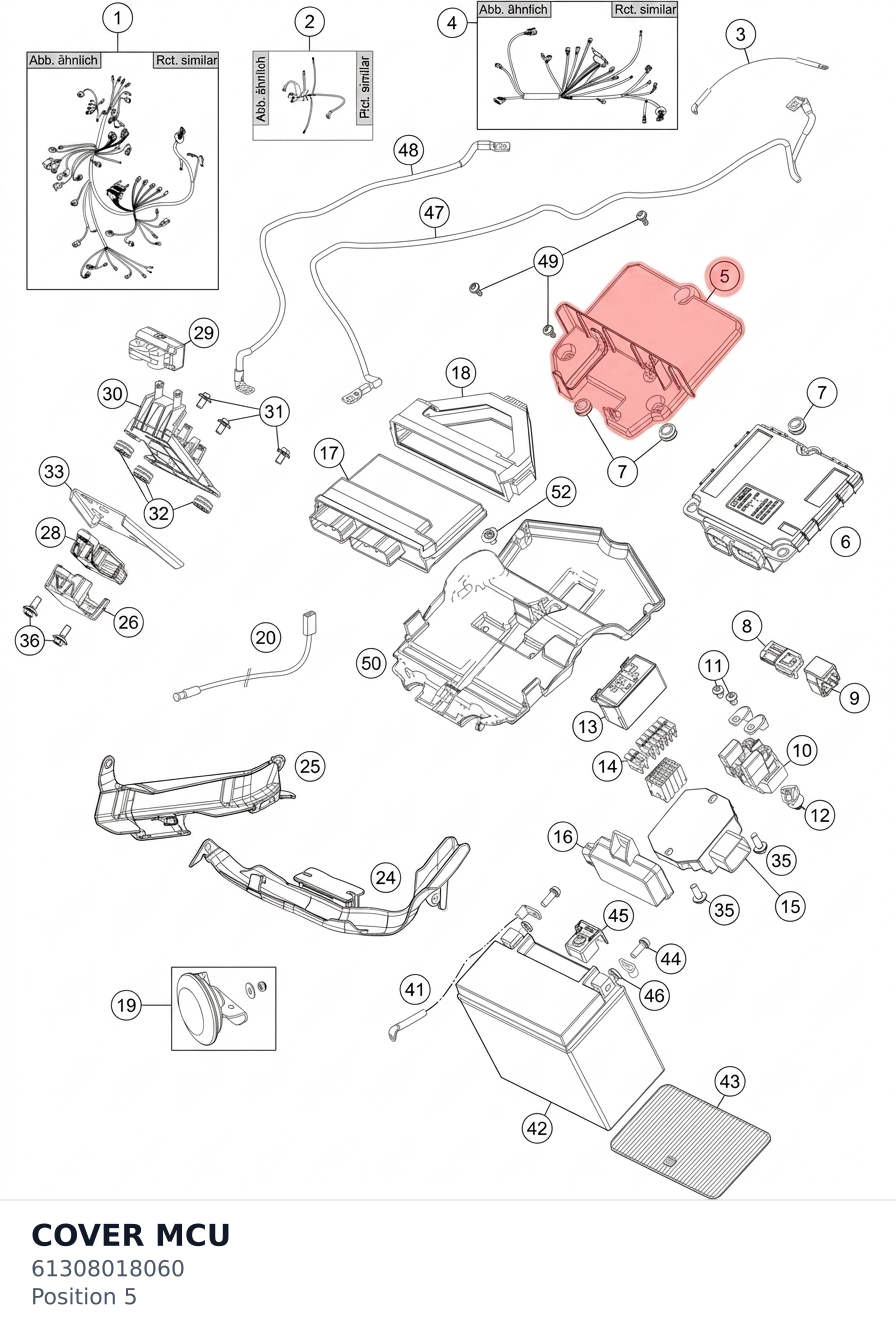 Diagram preview: COVER MCU (61308018060)