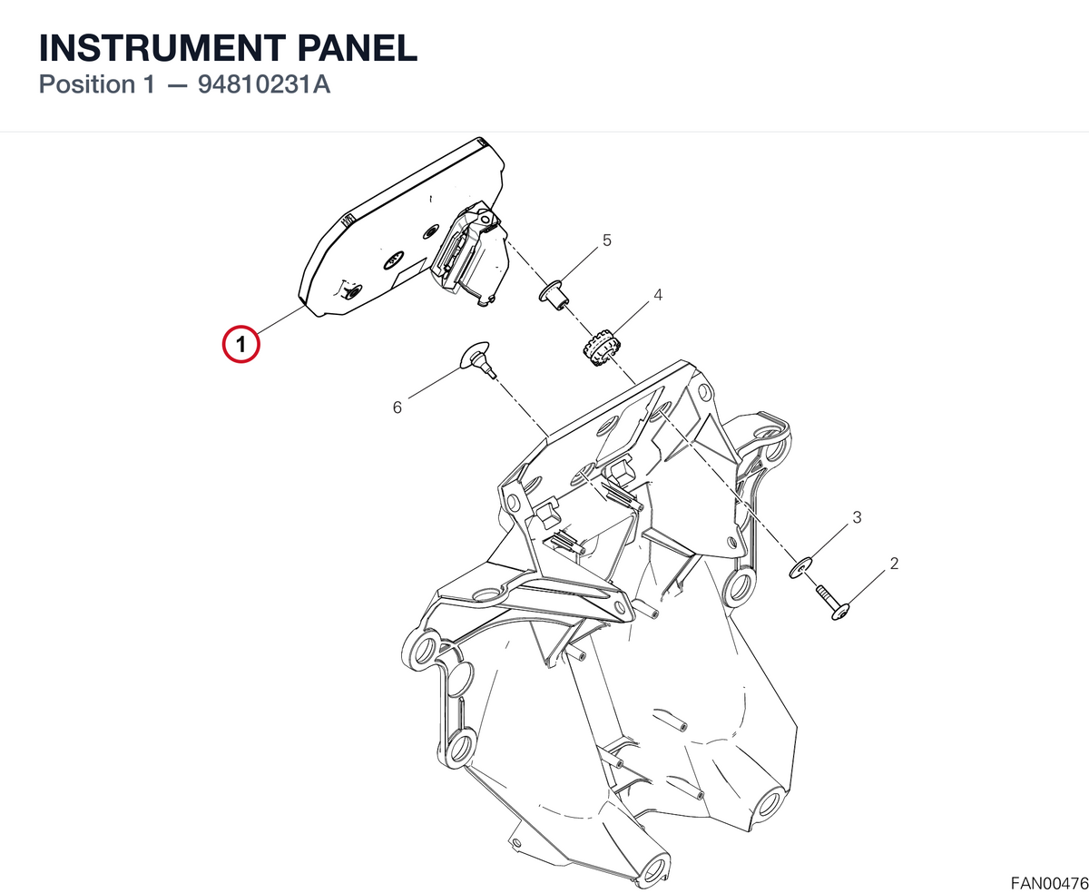 INSTRUMENT PANEL 94810231A diagram position