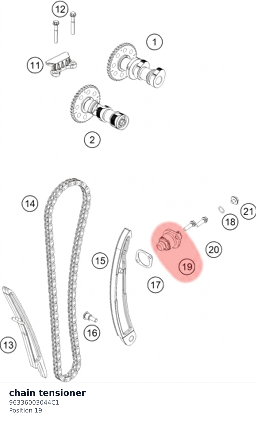 Diagram preview: chain tensioner (96336003044C1)