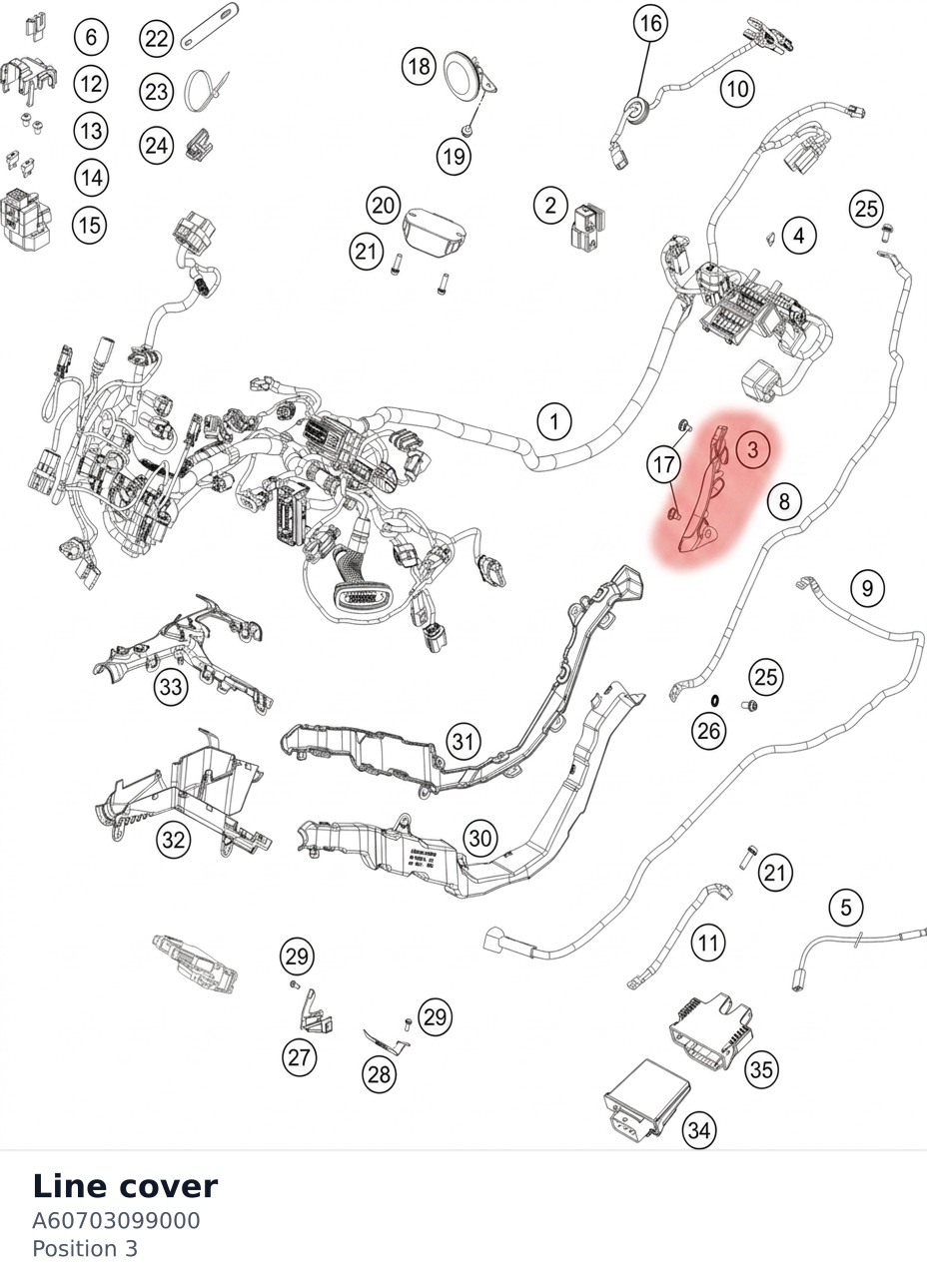 Diagram preview: Line cover (A60703099000)