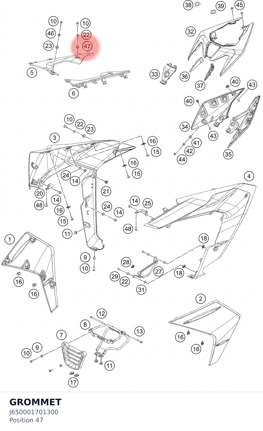 Diagram preview: GROMMET (J650001701300)