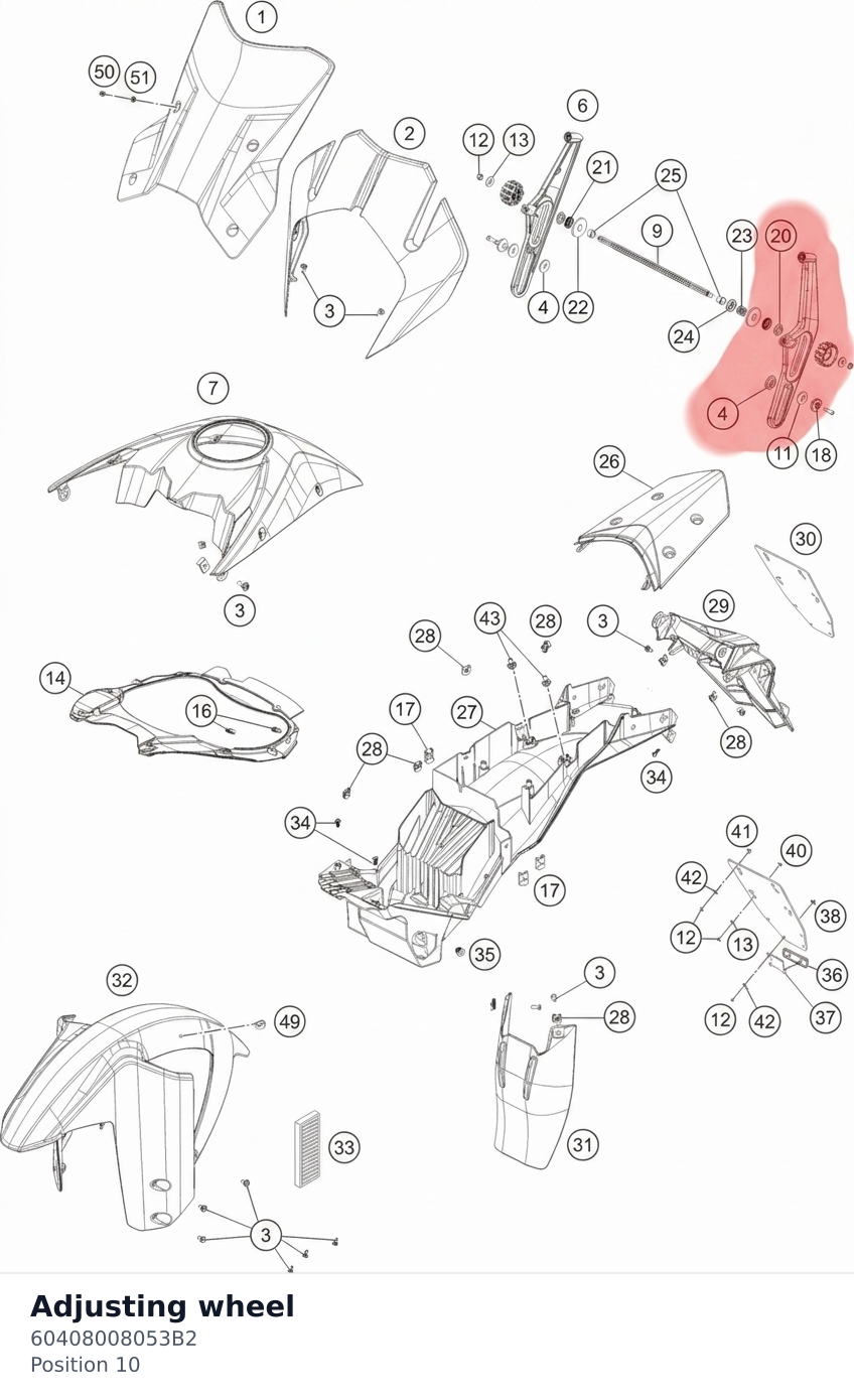 Diagram preview: Adjusting wheel (60408008053B2)