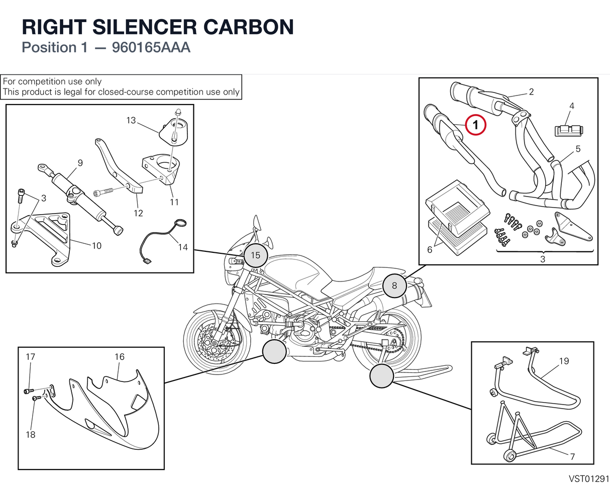 RIGHT SILENCER CARBON