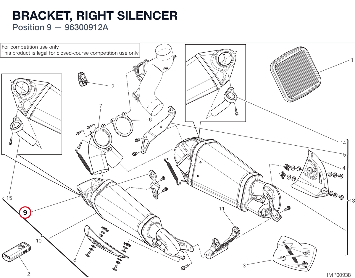 BRACKET, RIGHT SILENCER
