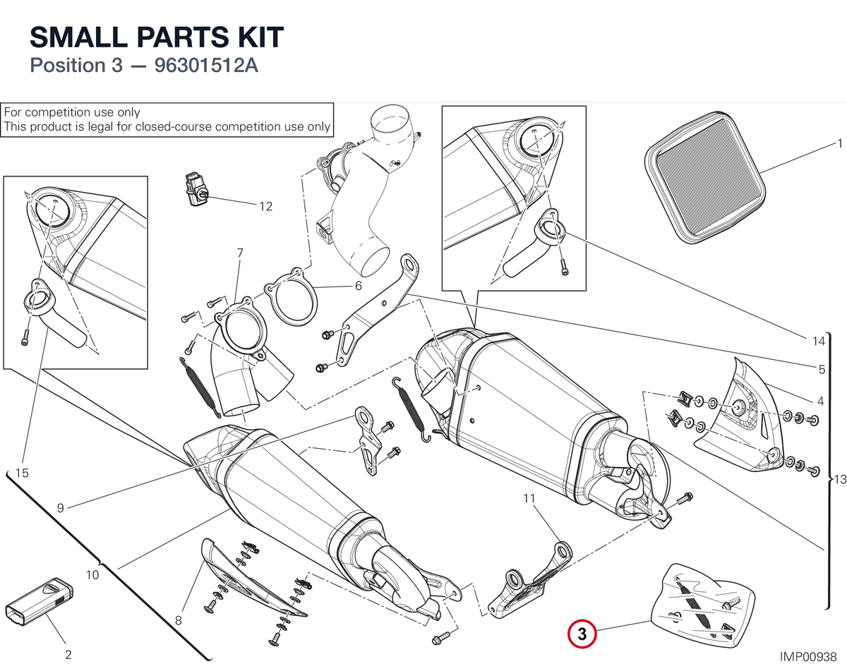 SMALL PARTS KIT 96301512A diagram position