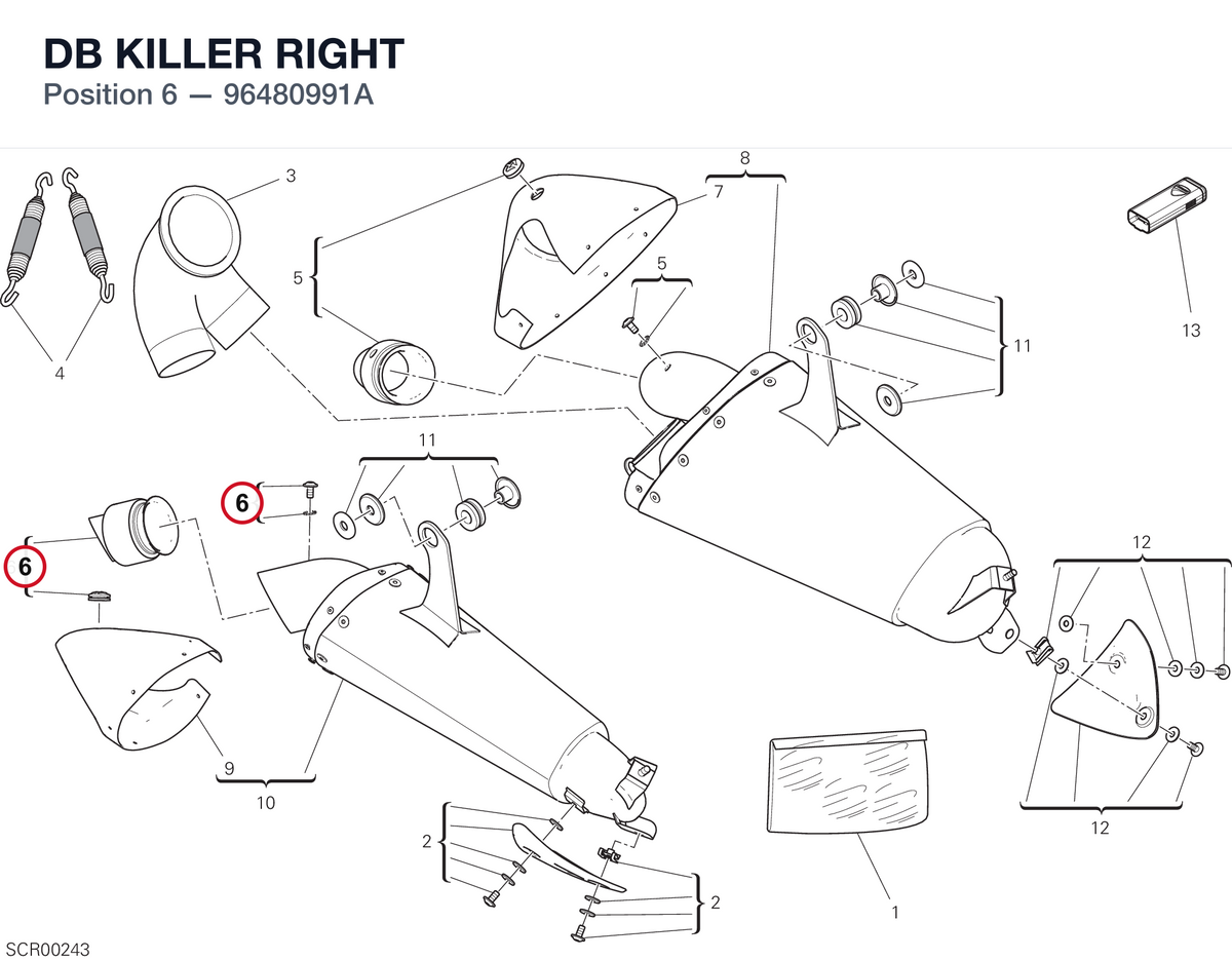 DB KILLER RIGHT 96480991A diagram position