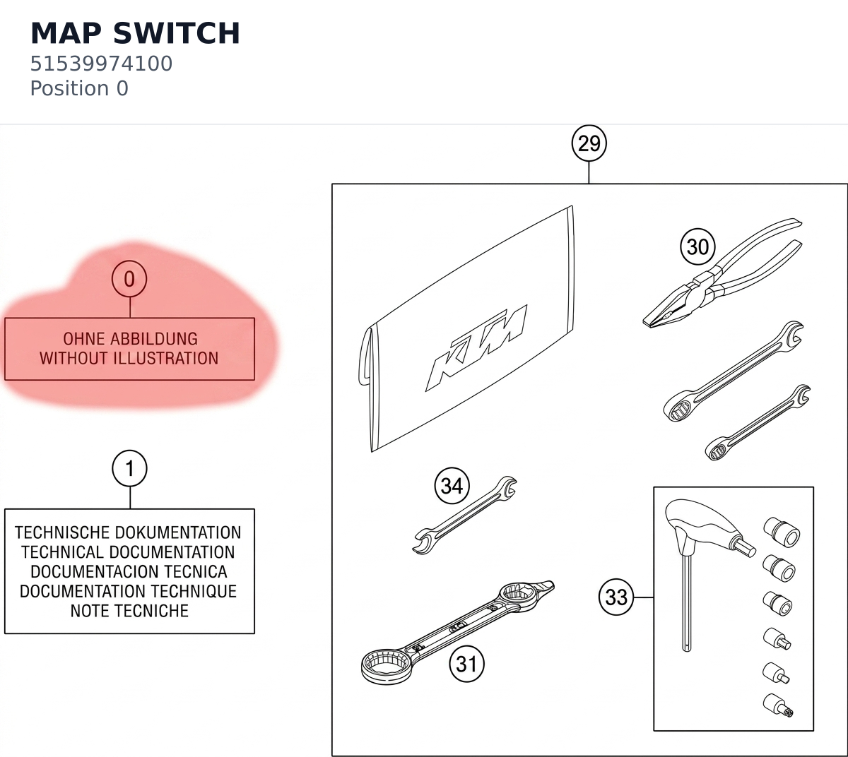 Diagram preview: MAP SWITCH (51539974100)