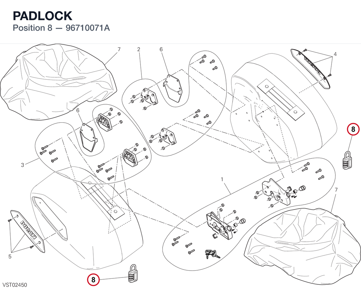 PADLOCK 96710071A diagram position