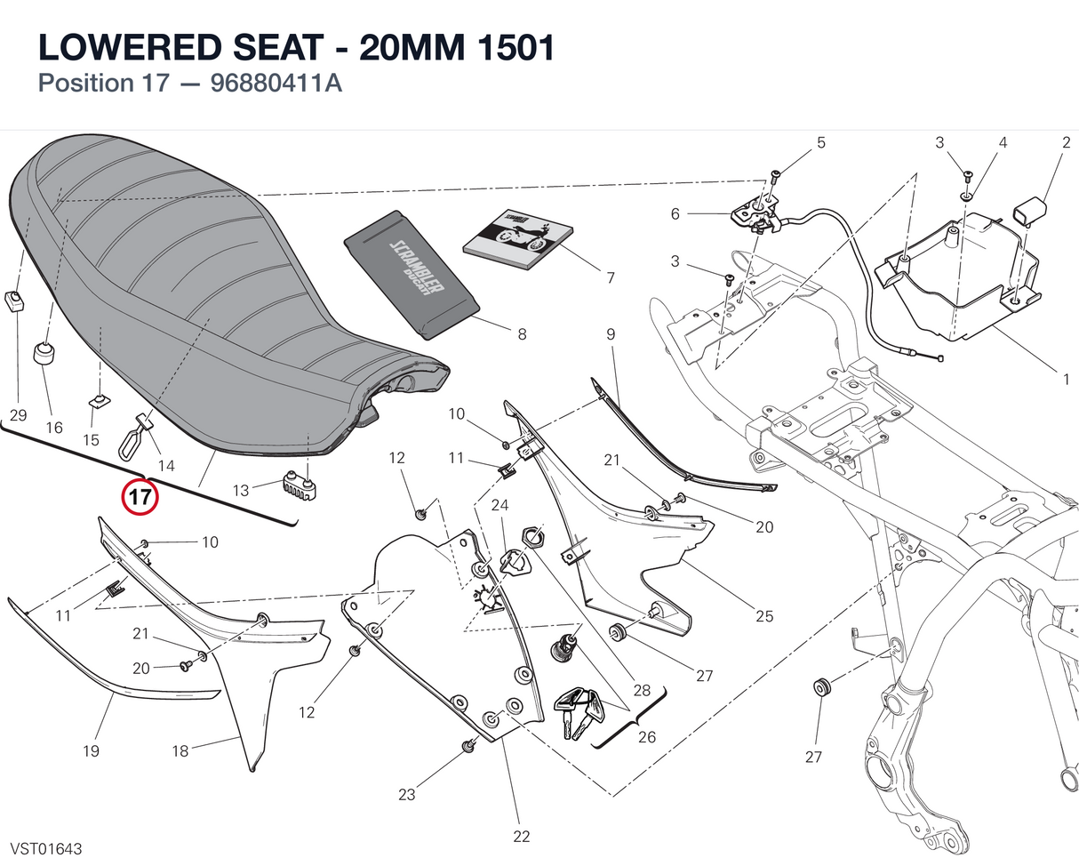 LOWERED SEAT - 20MM 1501