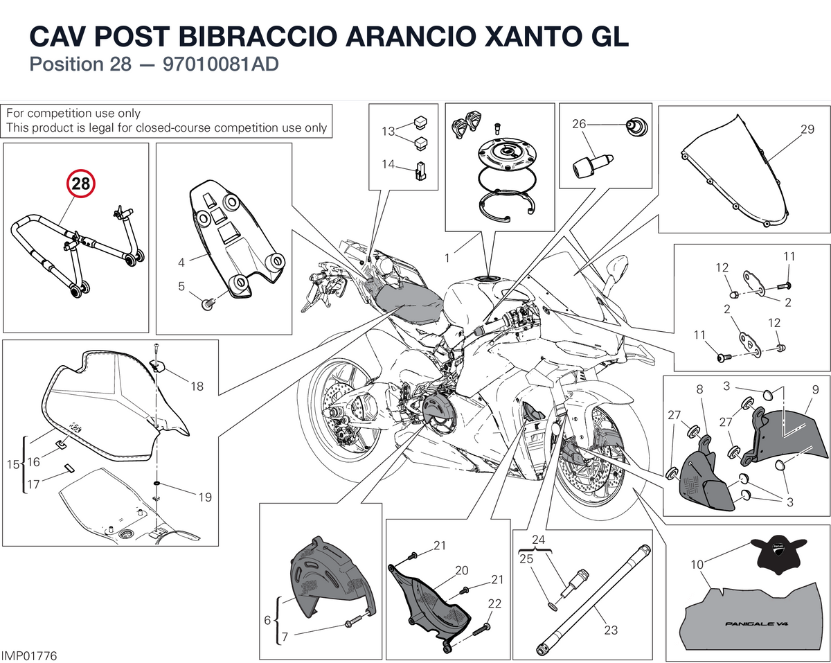 CAV POST BIBRACCIO ARANCIO XANTO GL