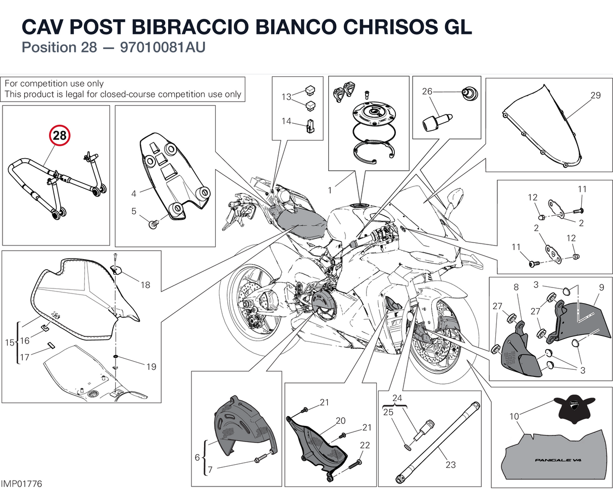 CAV POST BIBRACCIO BIANCO CHRISOS GL