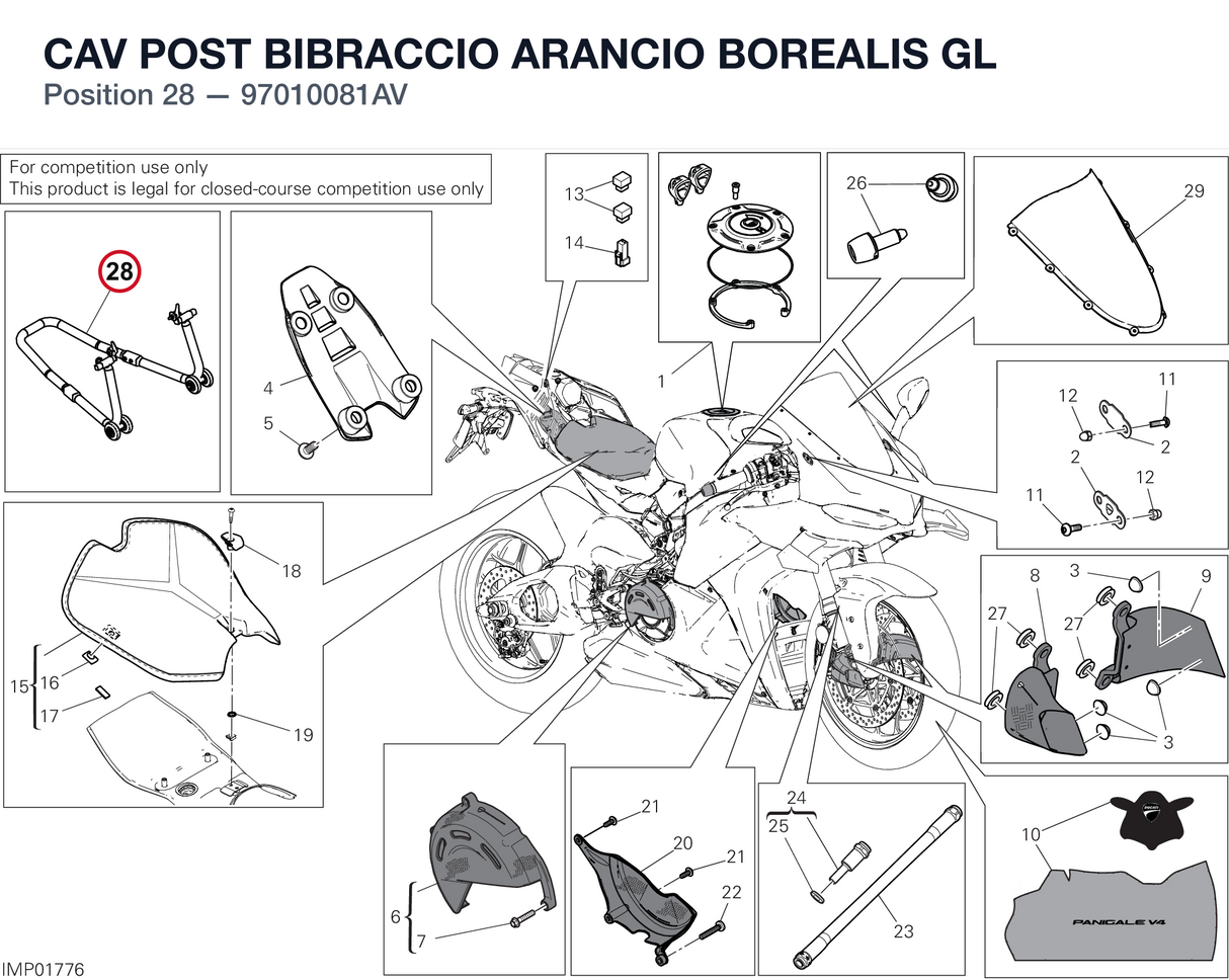 CAV POST BIBRACCIO ARANCIO BOREALIS GL