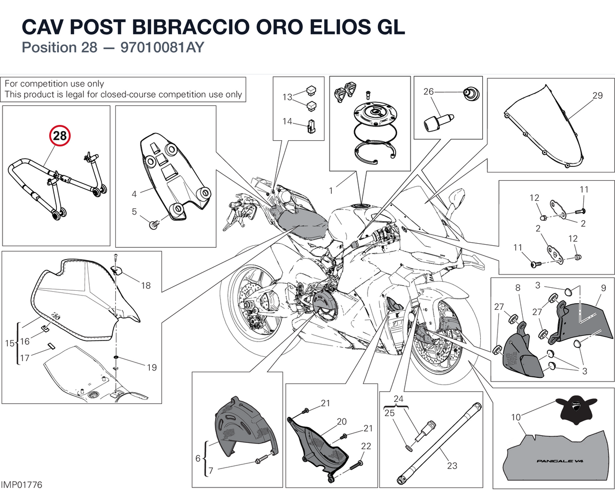 CAV POST BIBRACCIO ORO ELIOS GL