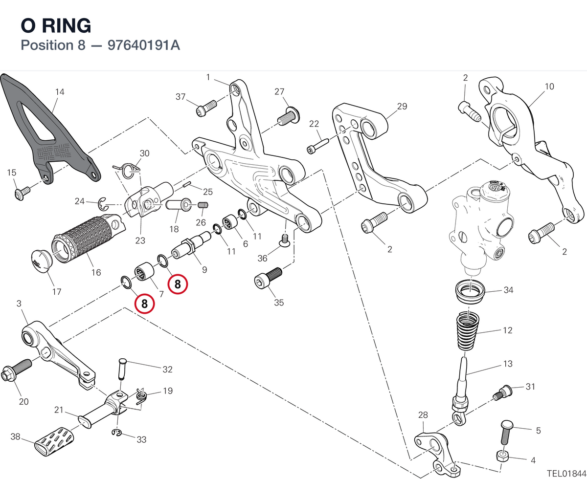 O RING 97640191A diagram position