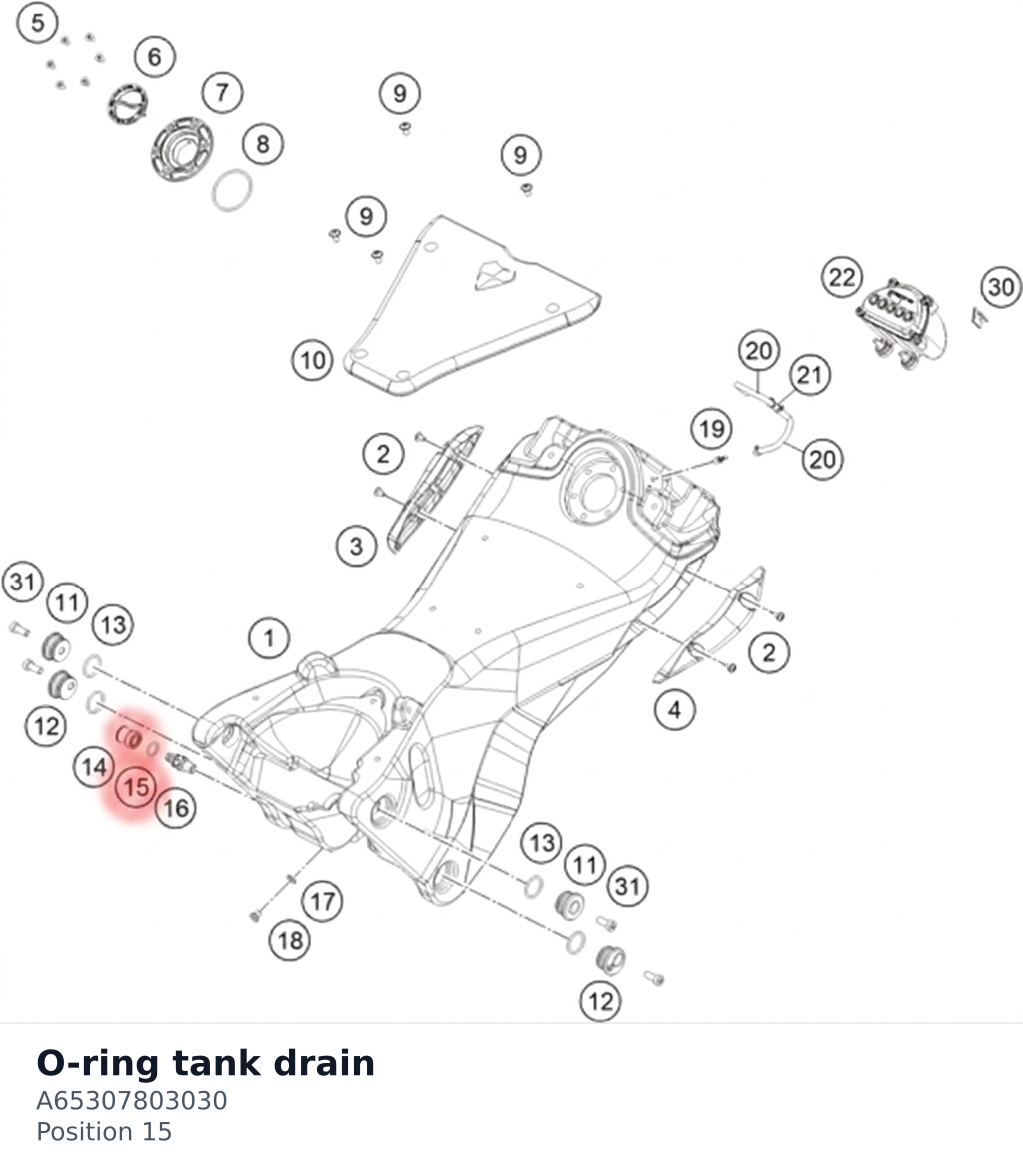 Diagram preview: O-ring tank drain (A65307803030)