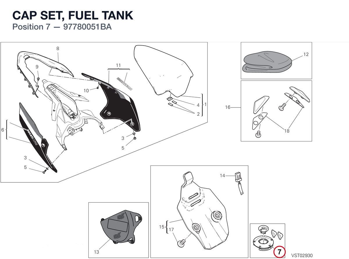 CAP SET, FUEL TANK 97780051BA diagram position