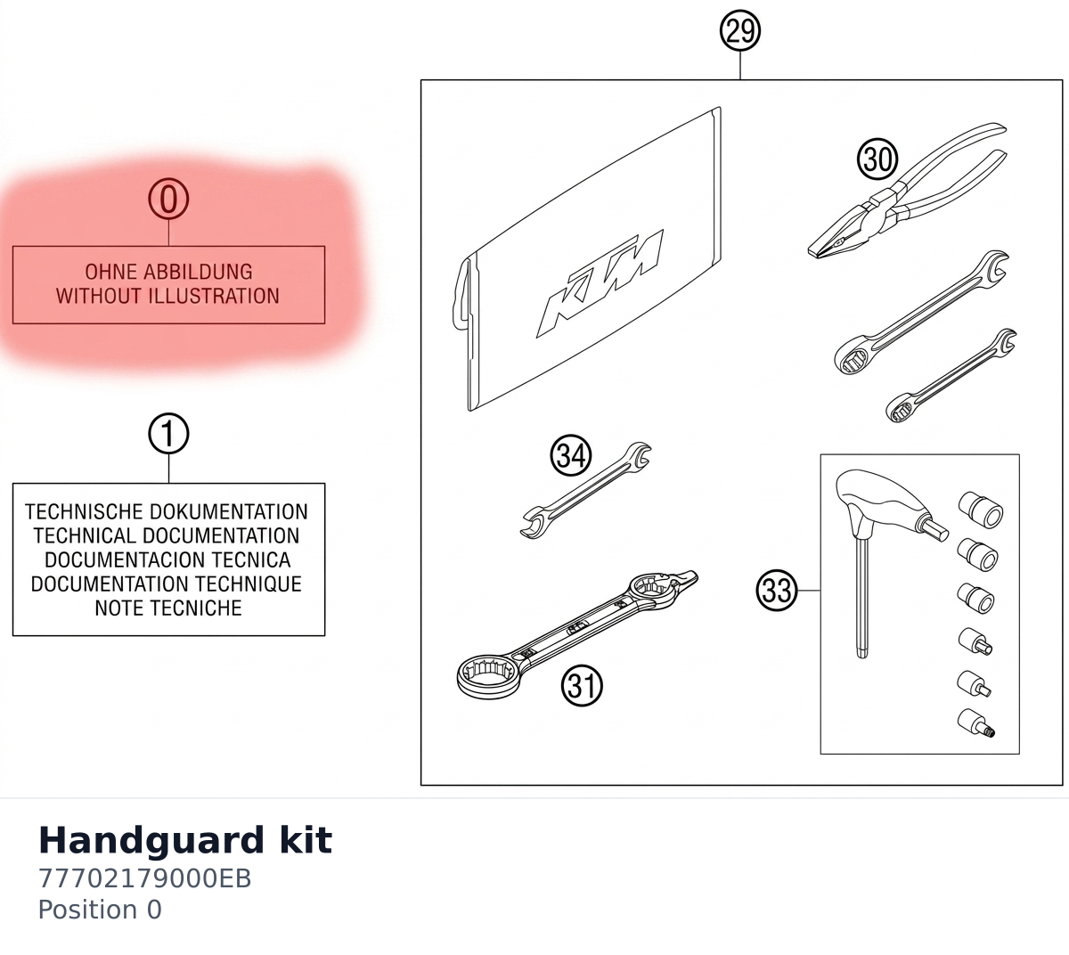 Diagram preview: Handguard kit (77702179000EB)