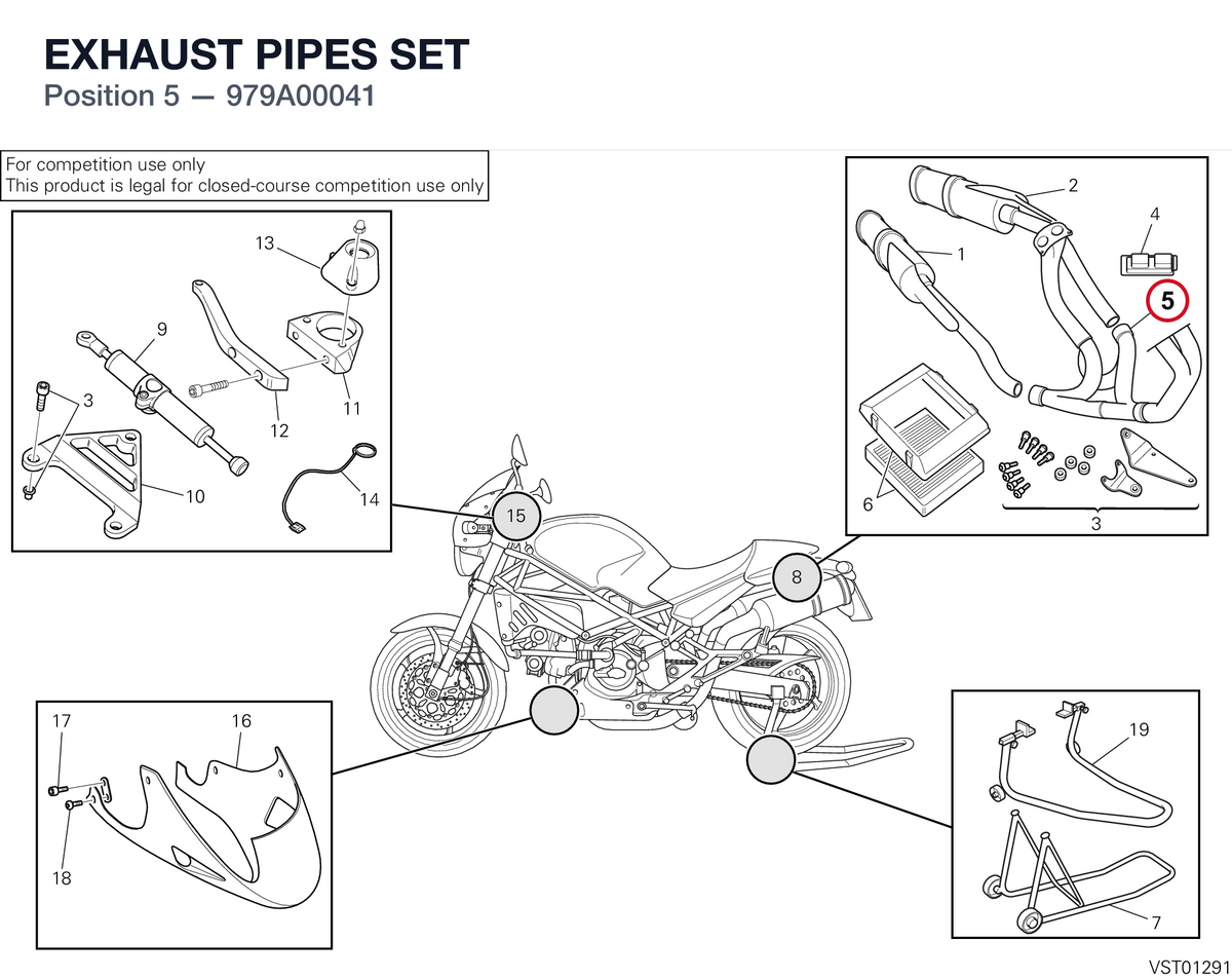 EXHAUST PIPES SET