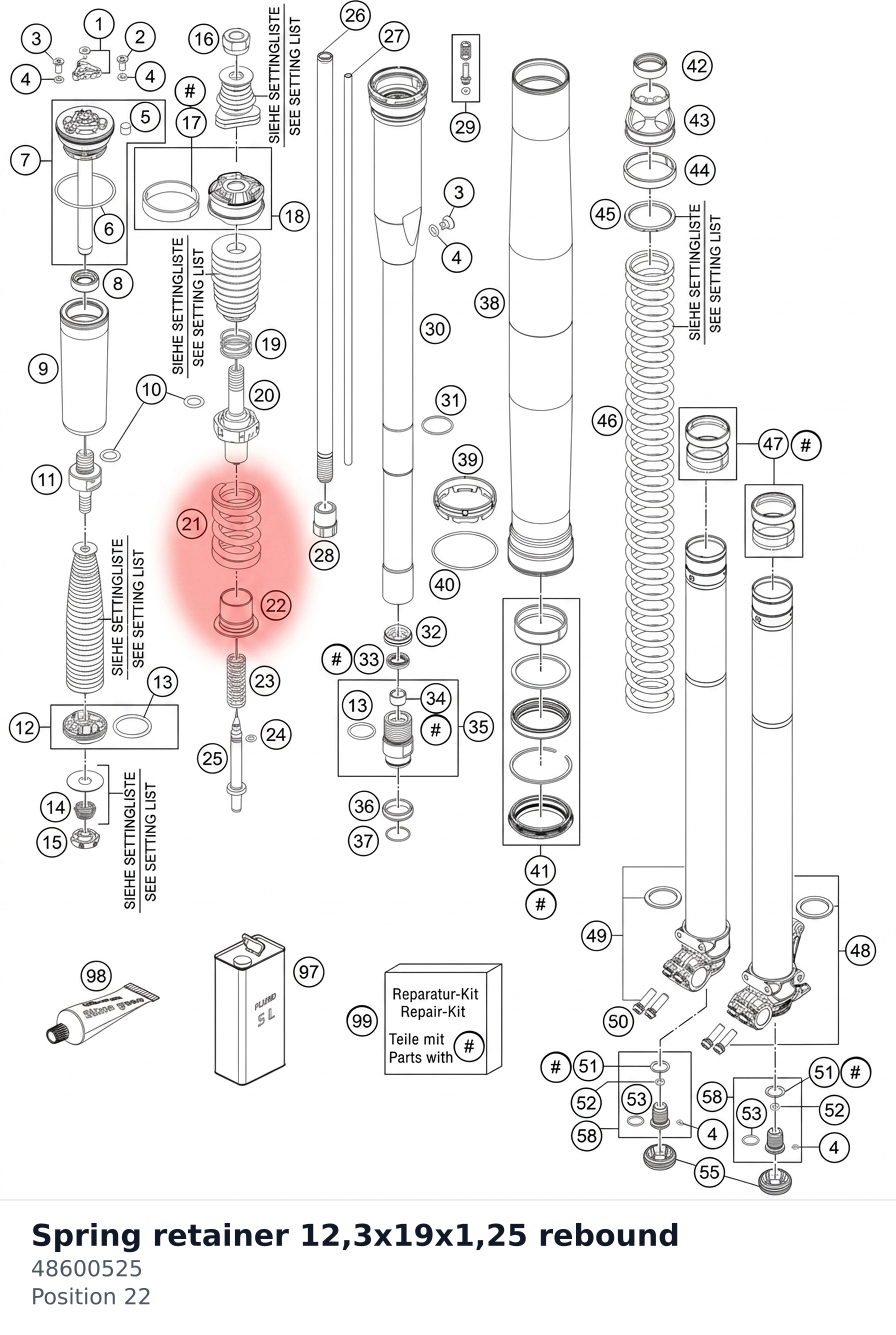 Diagram preview: Spring retainer 12,3x19x1,25 rebound (48600525)