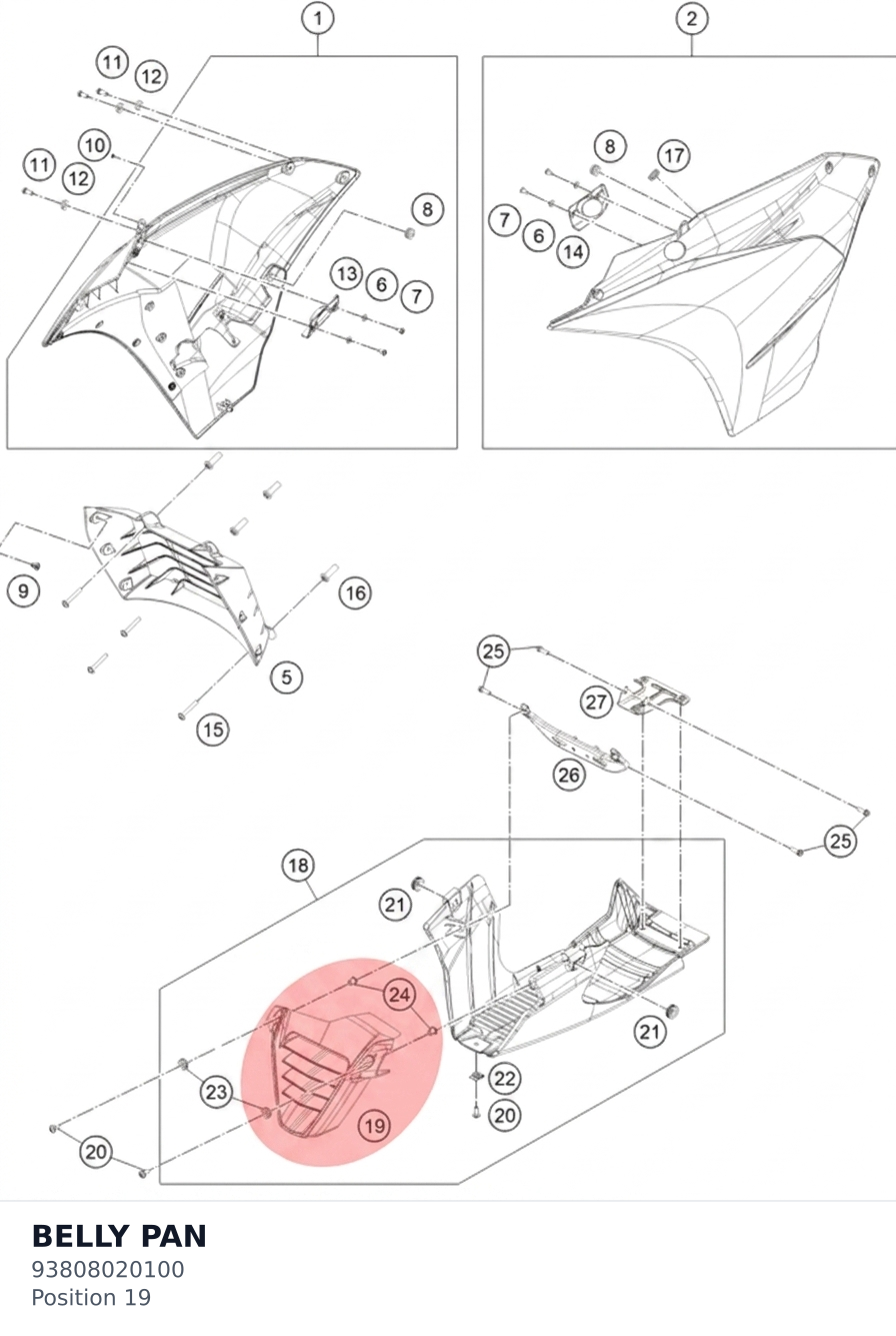 Diagram preview: BELLY PAN (93808020100)