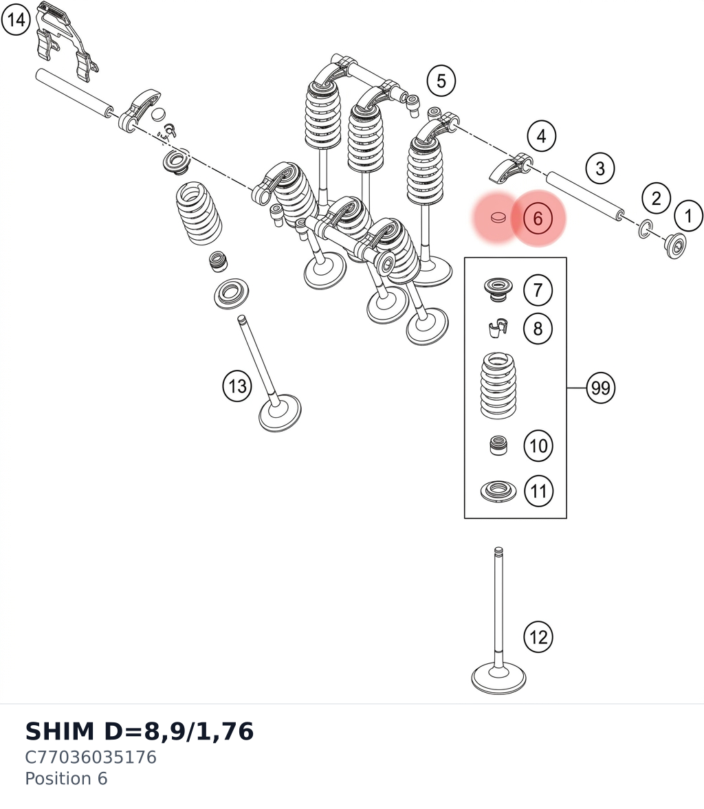 Diagram preview: SHIM D=8,9/1,76 (C77036035176)
