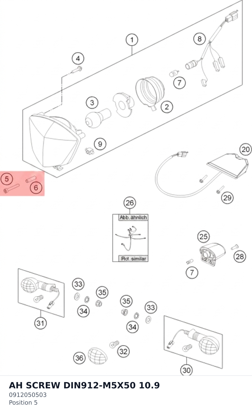 Diagram preview: AH SCREW DIN912-M5X50 10.9 (0912050503)