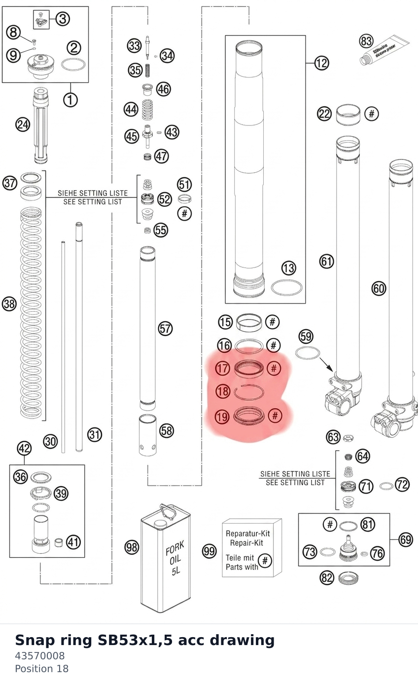 Diagram preview: Snap ring SB53x1,5 acc drawing (43570008)