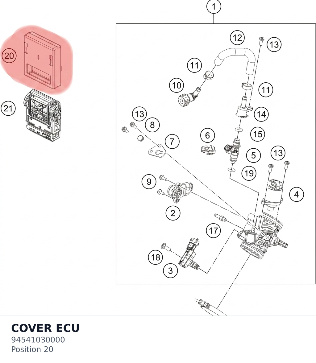 Diagram preview: COVER ECU (94541030000)