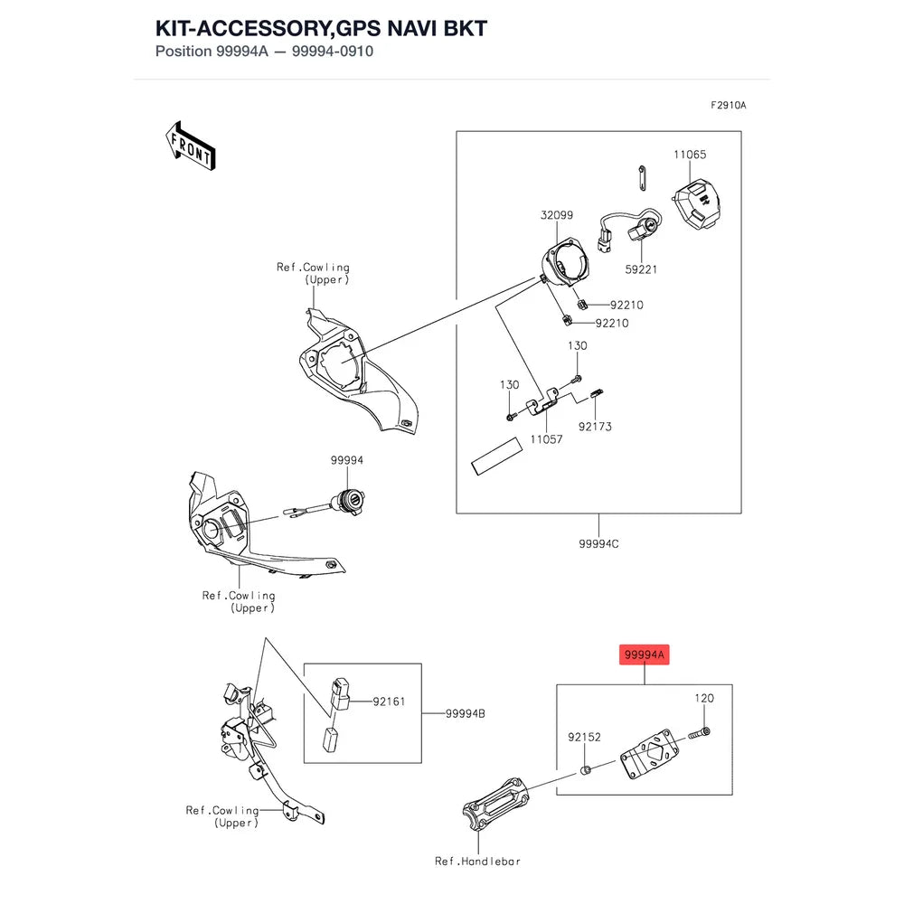 Kawasaki OEM – KIT ACC,GPS NAVI BKT product image