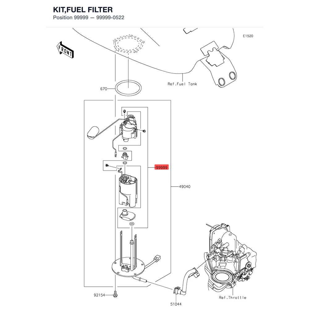 Kawasaki OEM – KIT,FUEL FILTER product image