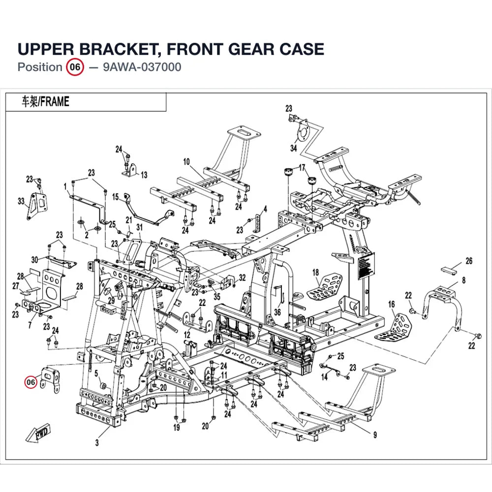 UPPER BRACKET, FRONT GEAR CASE product image