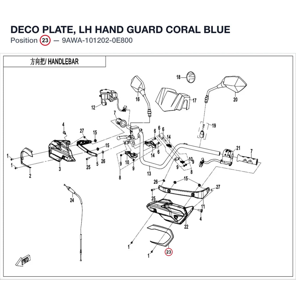 DECO PLATE, LH HAND GUARD product image