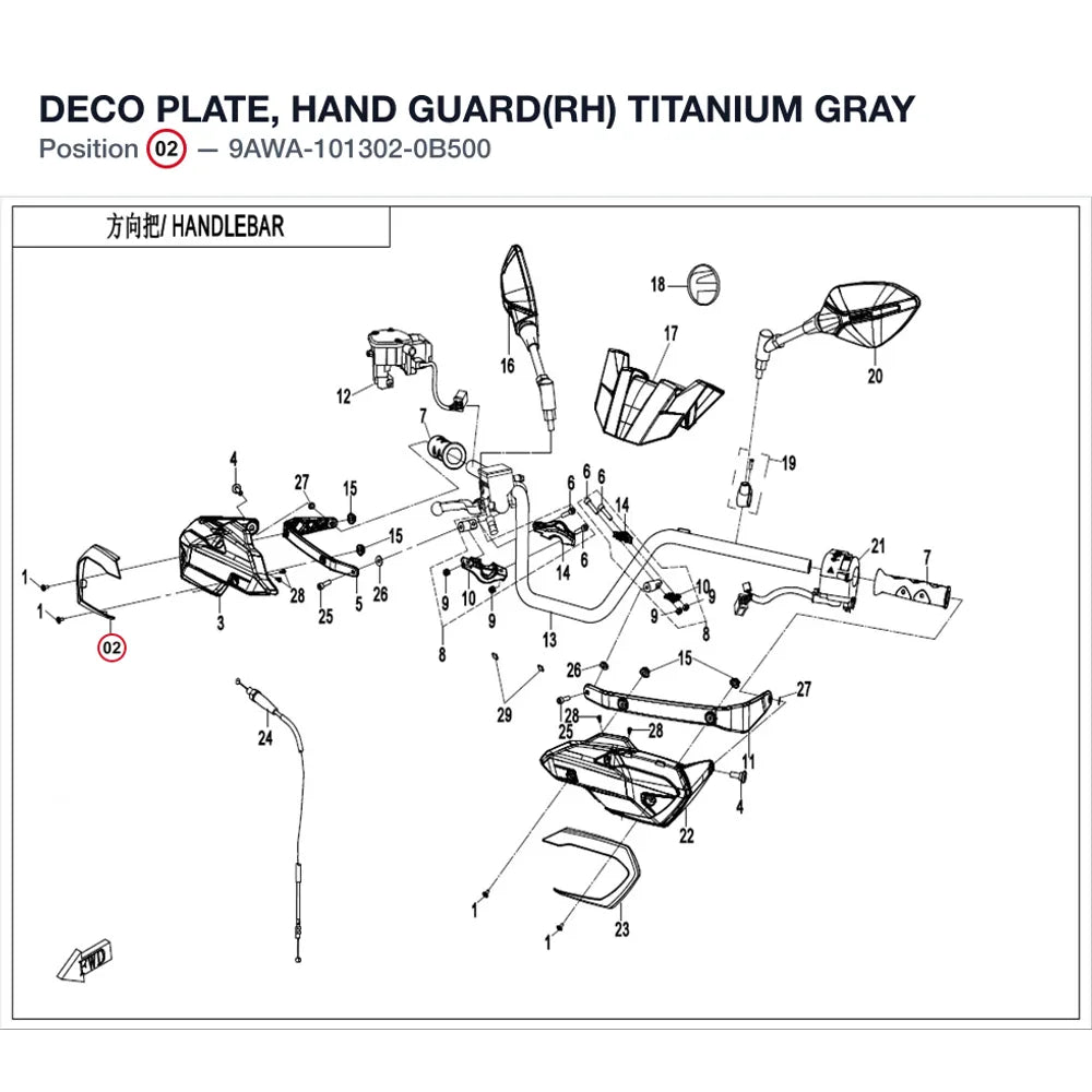 DECO PLATE, HAND GUARD(RH) product image