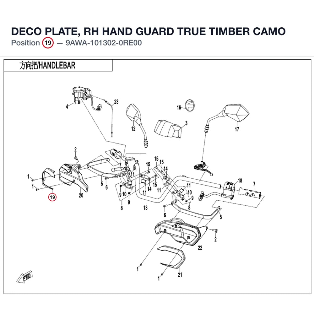 DECO PLATE, RH HAND GUARD product image