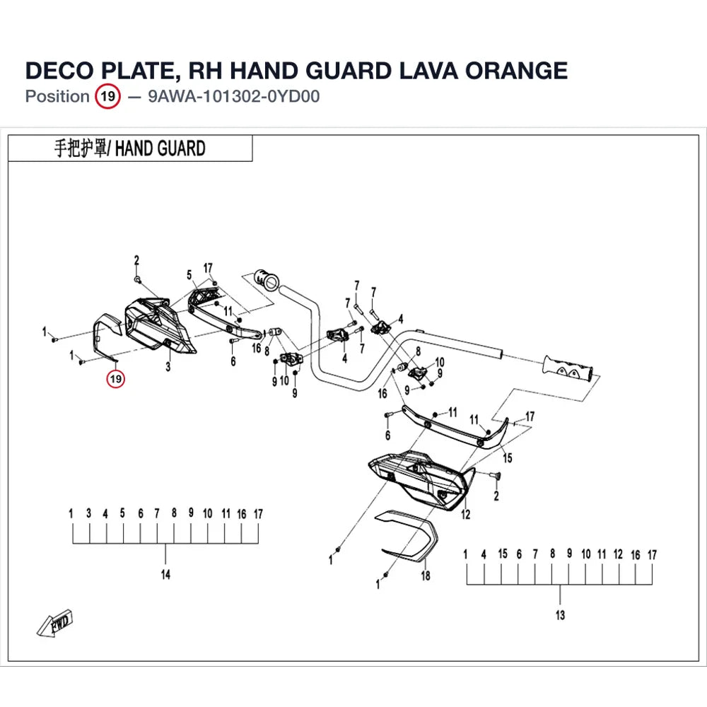 DECO PLATE, RH HAND GUARD product image