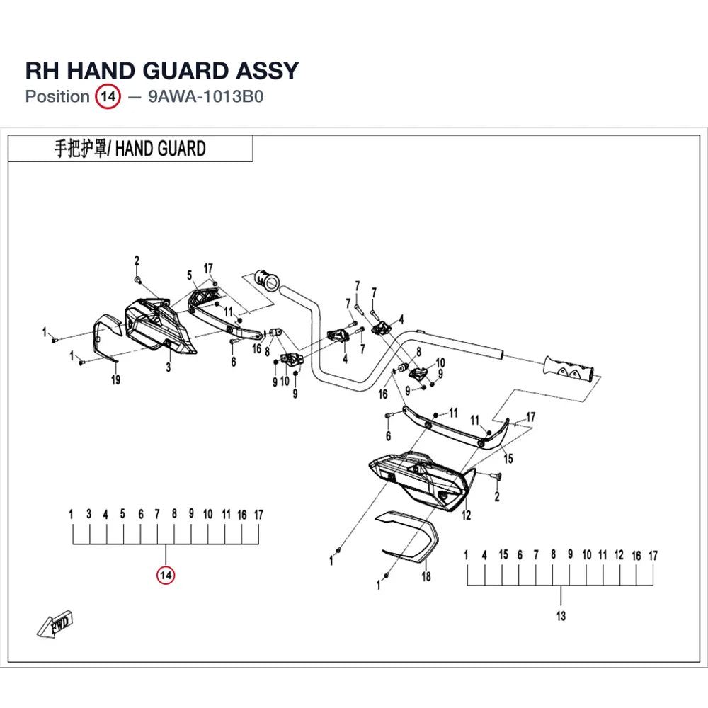RH HAND GUARD ASSY product image