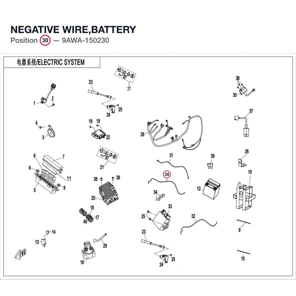 NEGATIVE WIRE,BATTERY product image