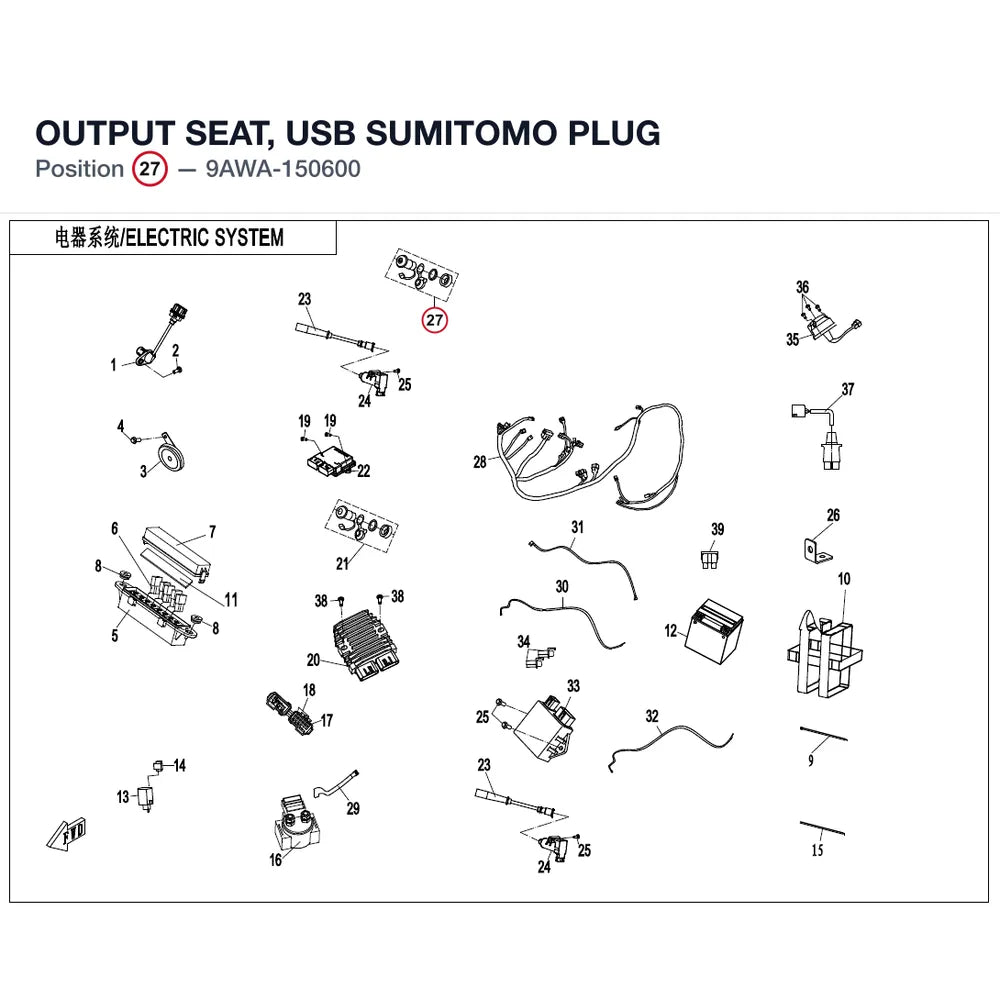 OUTPUT SEAT, USB product image