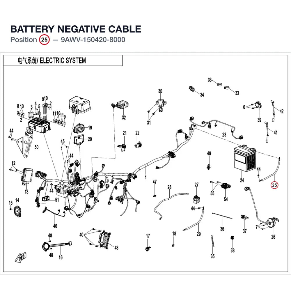 BATTERY NEGATIVE CABLE product image