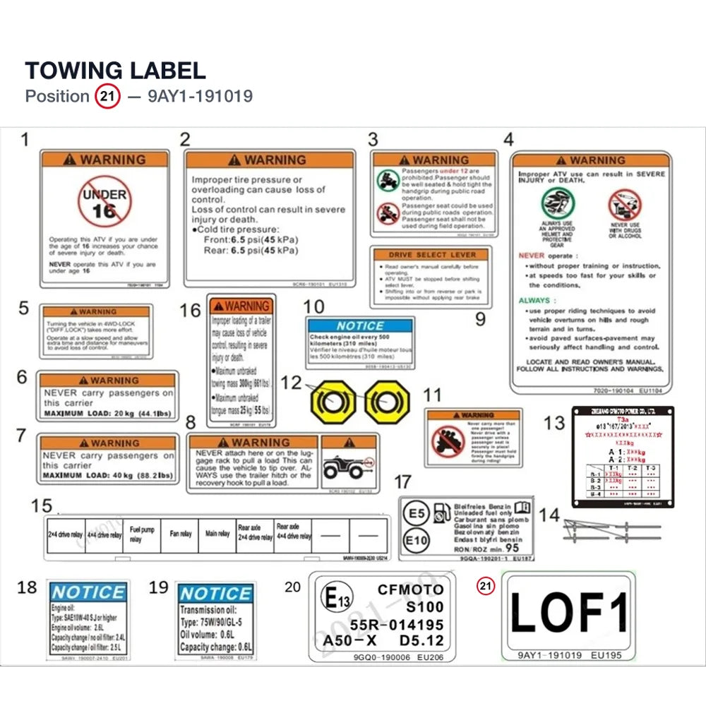 TOWING LABEL product image