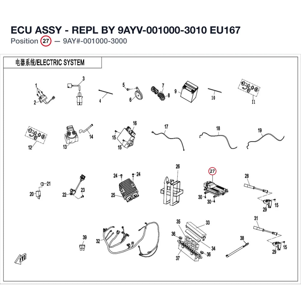 ECU ASSY - REPL BY 9AYV-001000-3010 product image