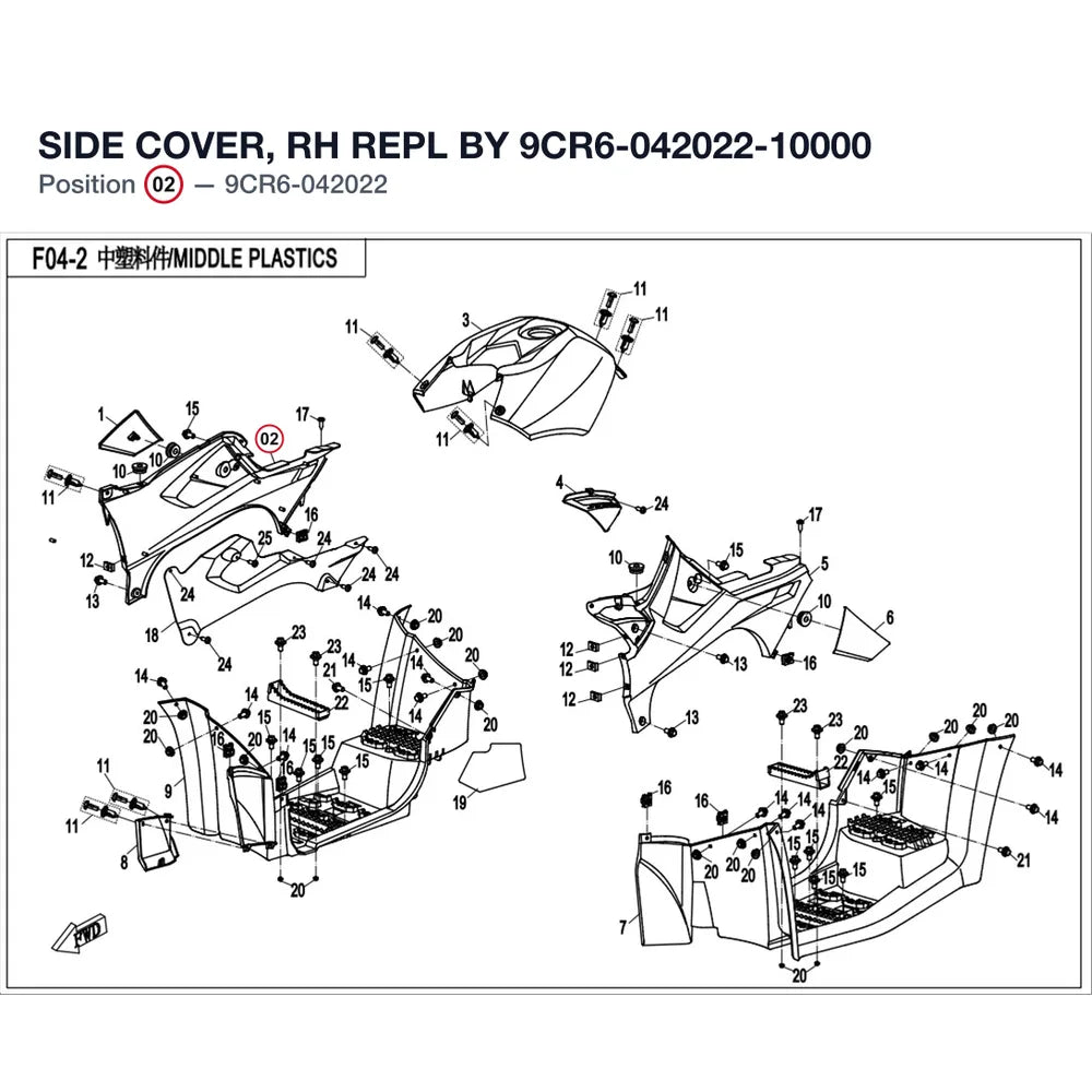 SIDE COVER, RH REPL BY 9CR6-042022-10000 product image