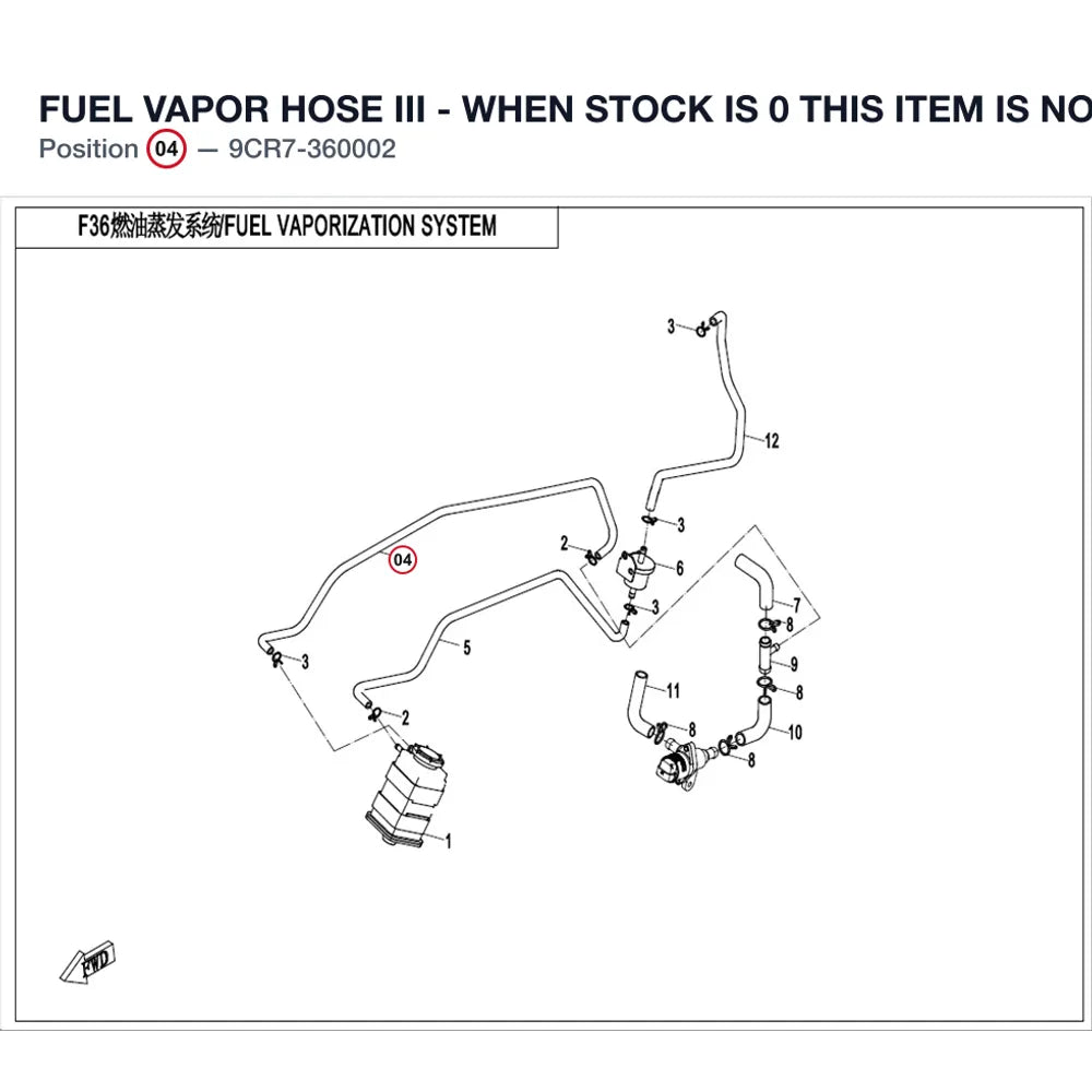 FUEL VAPOR HOSE III - WHEN STOCK IS 0 THIS ITEM IS NO LONGER AVAILABLE product image