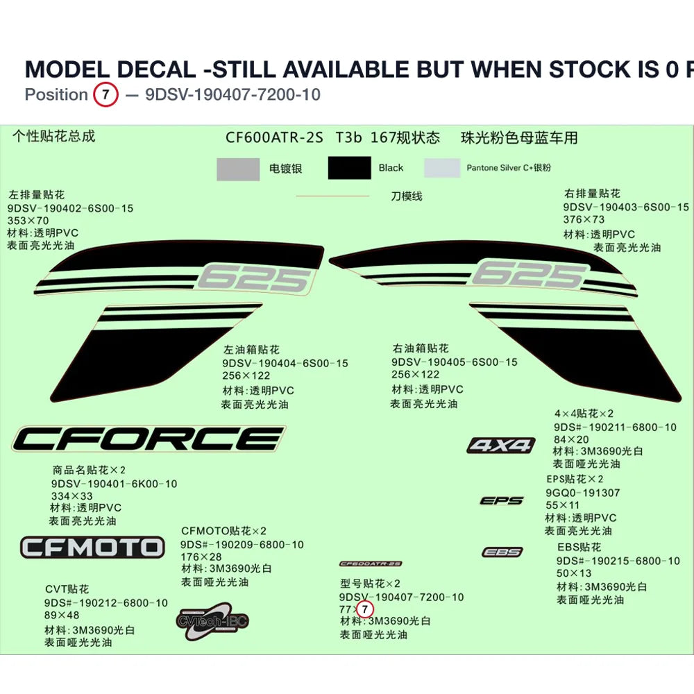 MODEL DECAL -STILL AVAILABLE BUT WHEN STOCK IS 0 PLEASE BUY THE DECAL ASSY product image