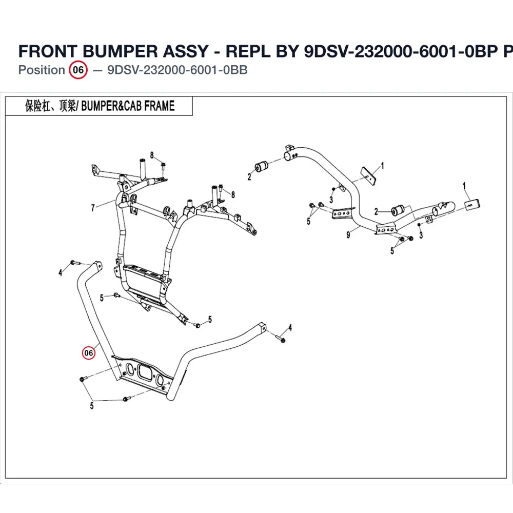 FRONT BUMPER ASSY - REPL BY 9DSV-232000-6001-0BP product image